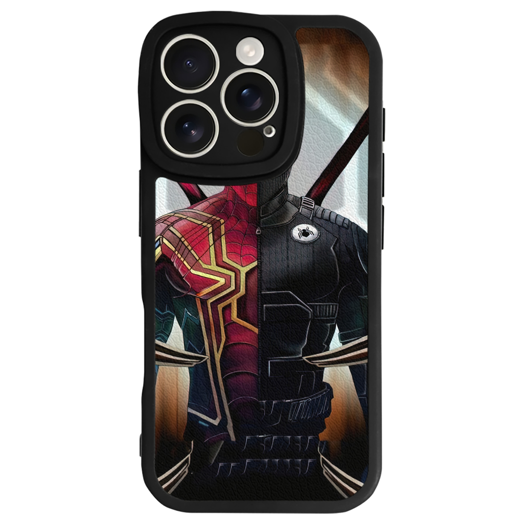 Spider Man スパイダーマン 【iPhone 16シリーズ対応】シリコンスマホケース（レザー調） 材質：シリコン